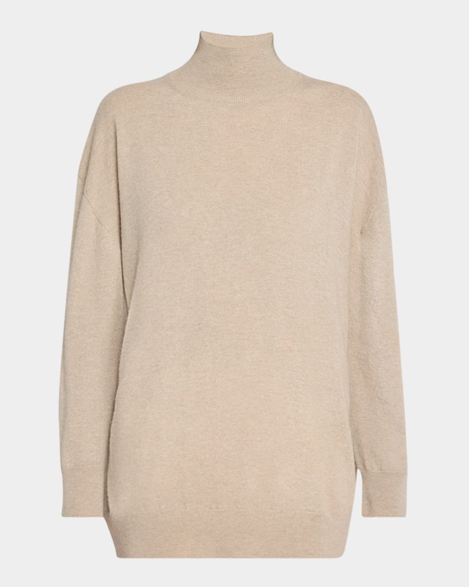 Jabari Mock-Neck Oversized Cashmere Sweat